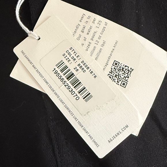 AG Alexxis Slim High-Rise Vintage Slim Black Jeans NWT - Picture 9 of 10